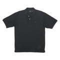 FILA Mens Black Short Sleeve Plain L Classic Cotton Polo Shirt Casual