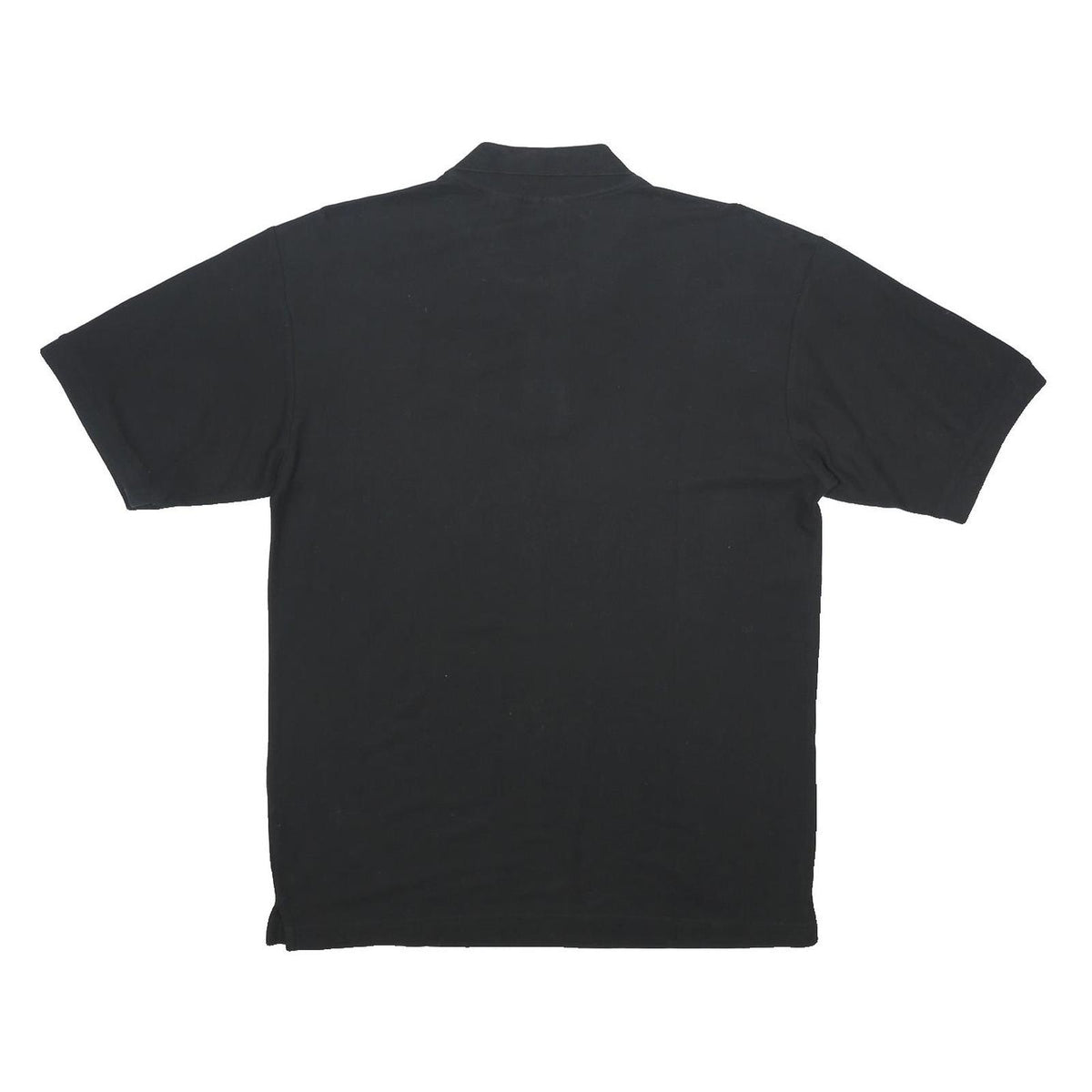 FILA Mens Black Short Sleeve Plain L Classic Cotton Polo Shirt Casual