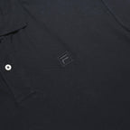 FILA Mens Black Short Sleeve Plain L Classic Cotton Polo Shirt Casual