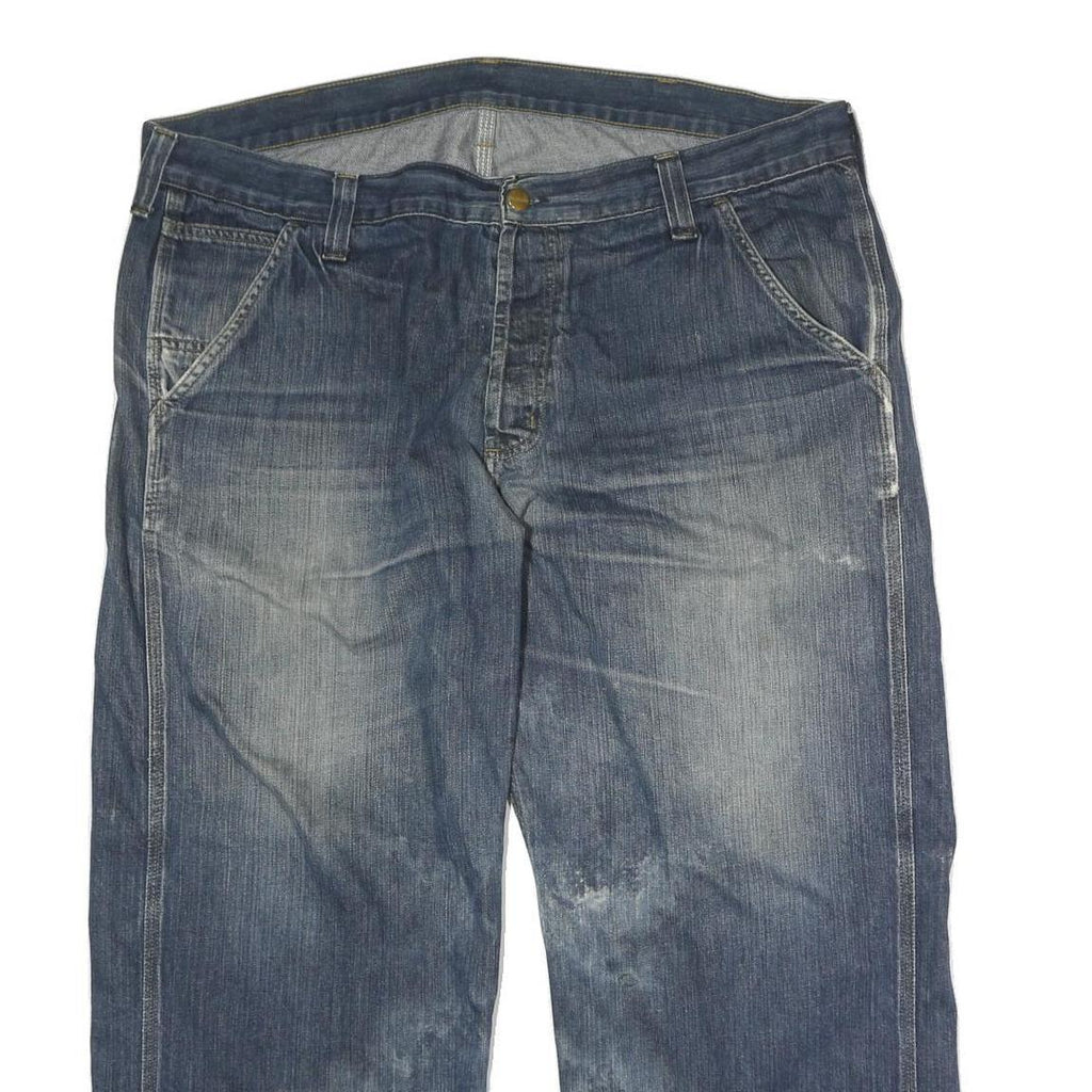 CARHARTT Mens Jeans Blue Regular Straight Denim Medium W40 L25 Utility Workwear
