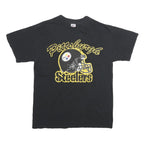 NFL Mens Black Pittsburgh Steelers Graphic T-Shirt M Short Sleeve Crew Neck