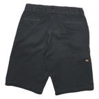 DICKIES Mens Black Cotton Blend Relaxed Fit Casual Shorts XL W34 Workwear