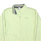 REEBOK Womens Lime Green Casual Zip Jacket XL Polyester Blend Plain Sporty