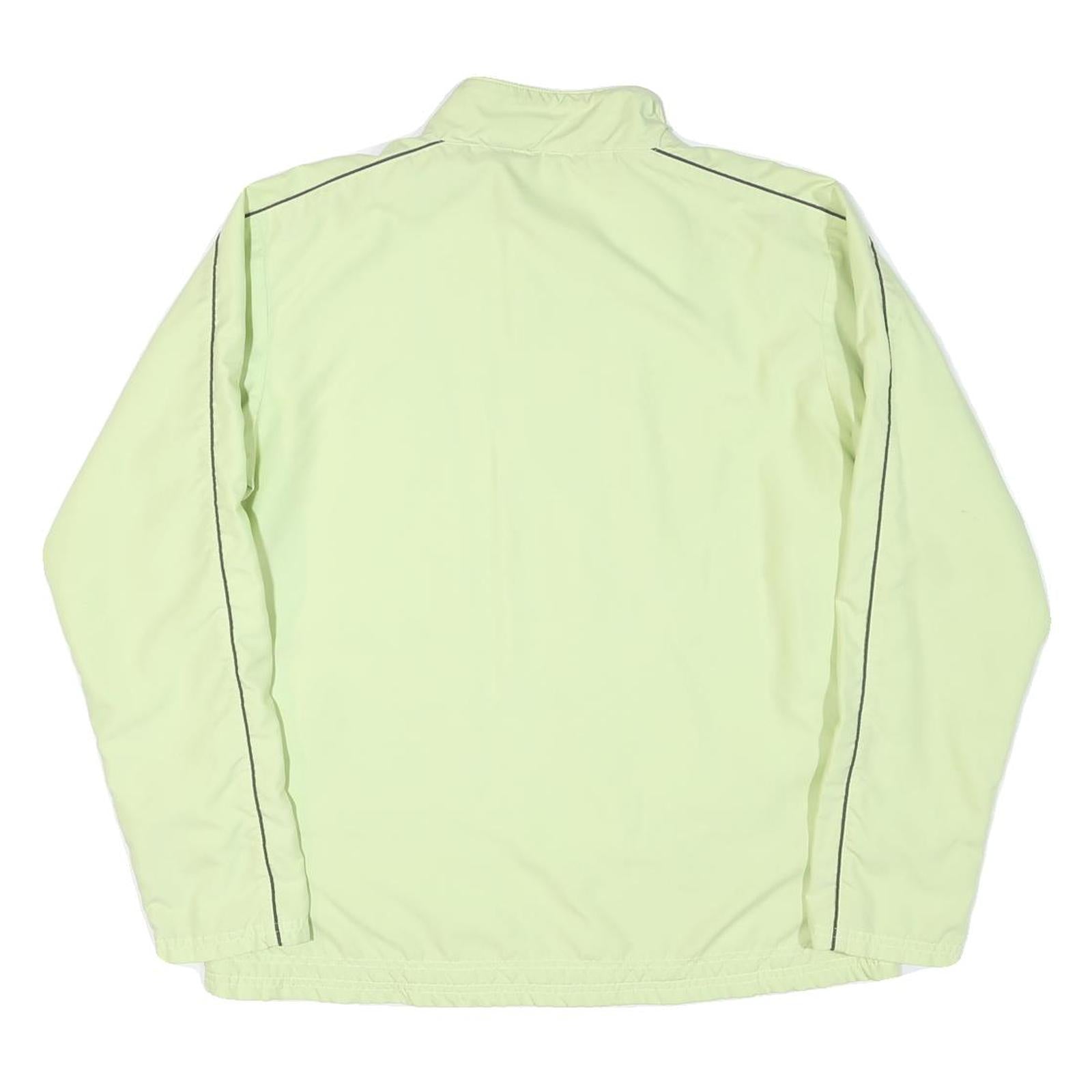 REEBOK Womens Lime Green Casual Zip Jacket XL Polyester Blend Plain Sporty