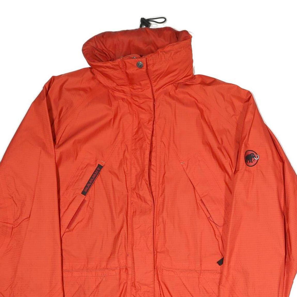 MAMMUT Womens Orange Outdoor Jacket M Polyester Blend Woven Plain Zip Pocket