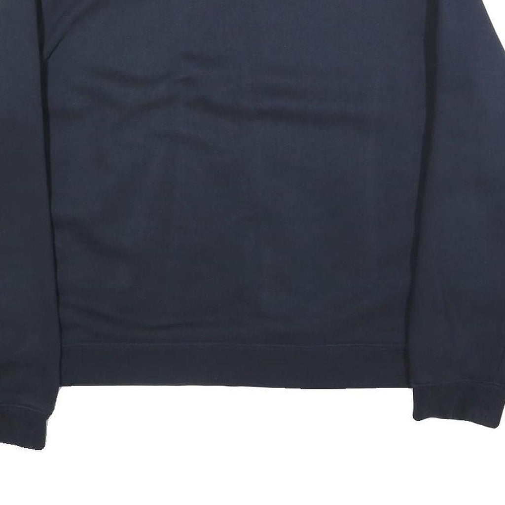 GUESS Womens Navy Blue Sweatshirt M Crew Neck Cotton Logo Print
