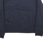 GUESS Womens Navy Blue Sweatshirt M Crew Neck Cotton Logo Print
