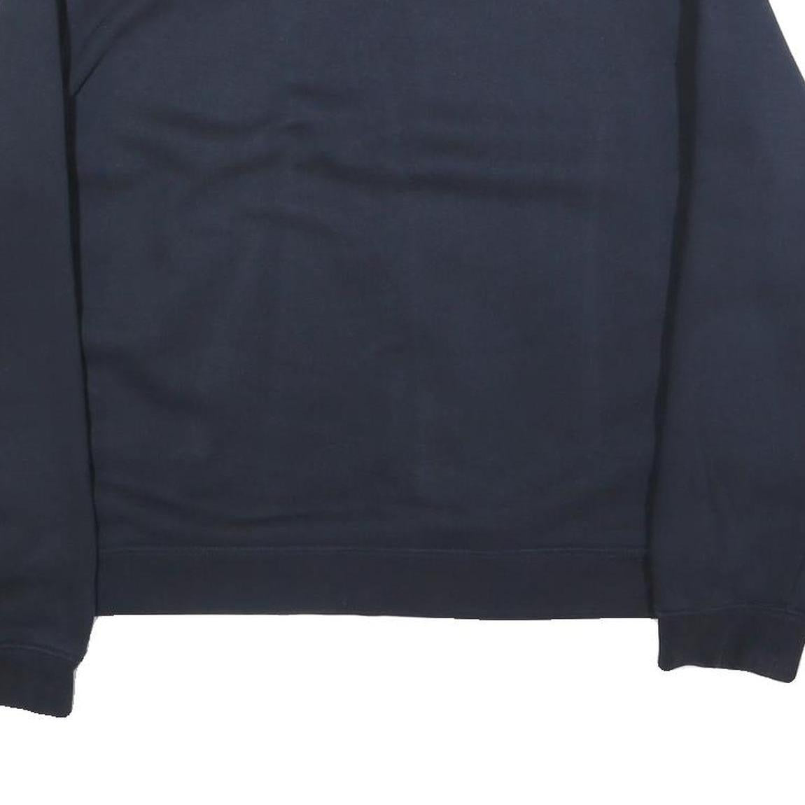GUESS Womens Navy Blue Sweatshirt M Crew Neck Cotton Logo Print