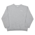 REEBOK Womens Grey Crew Neck M Cotton Blend Sweatshirt Casual Pullover