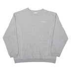 REEBOK Womens Grey Crew Neck M Cotton Blend Sweatshirt Casual Pullover
