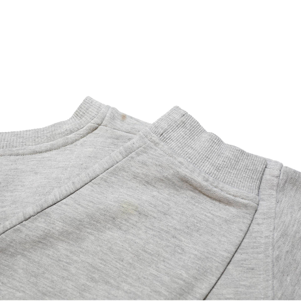 REEBOK Womens Grey Crew Neck M Cotton Blend Sweatshirt Casual Pullover