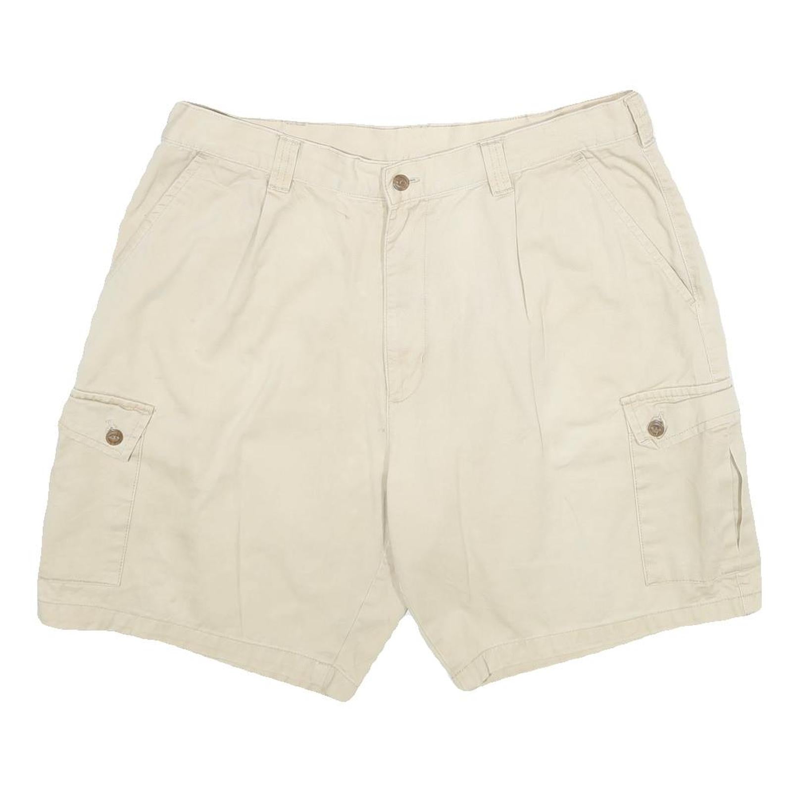 CHAPS RALPH LAUREN Mens Shorts Beige Casual Cargo Plain L W36 Classic Cotton