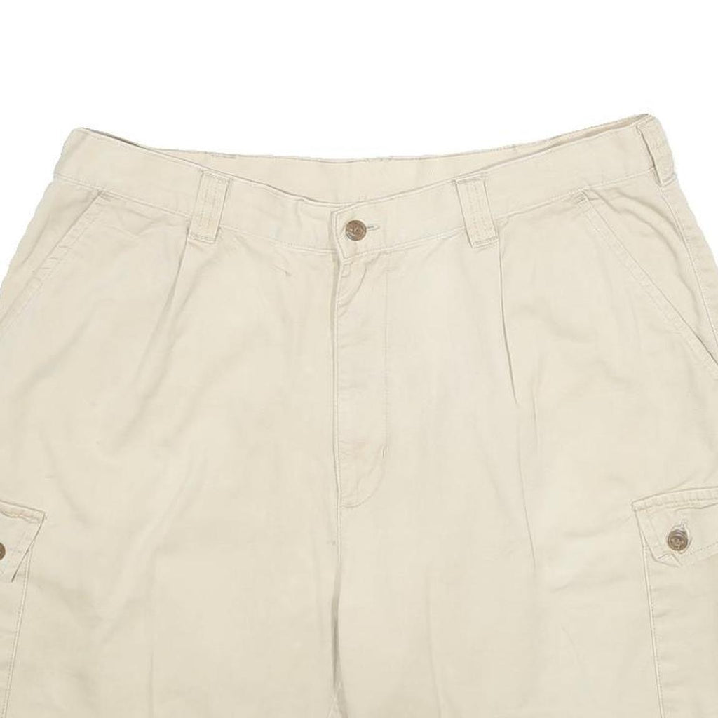 CHAPS RALPH LAUREN Mens Shorts Beige Casual Cargo Plain L W36 Classic Cotton