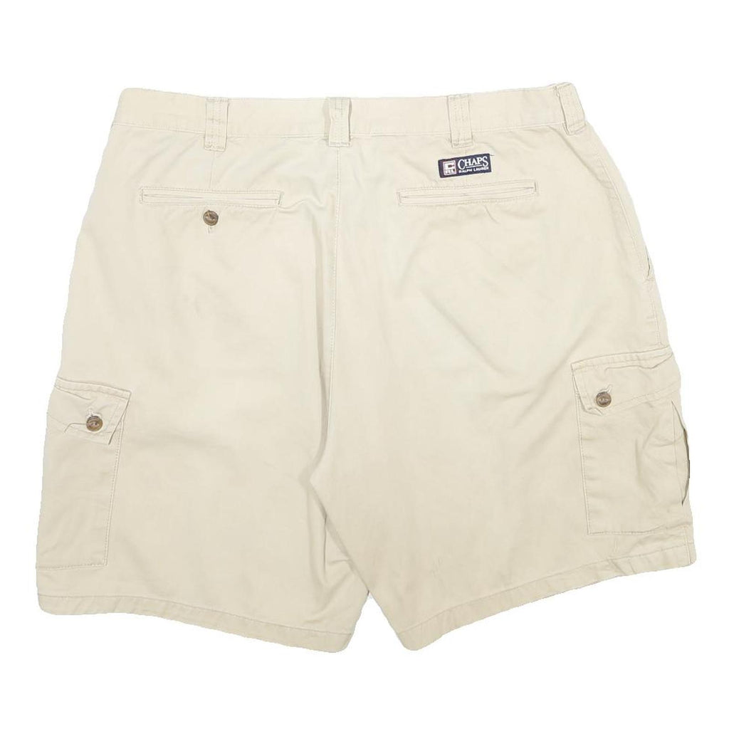 CHAPS RALPH LAUREN Mens Shorts Beige Casual Cargo Plain L W36 Classic Cotton