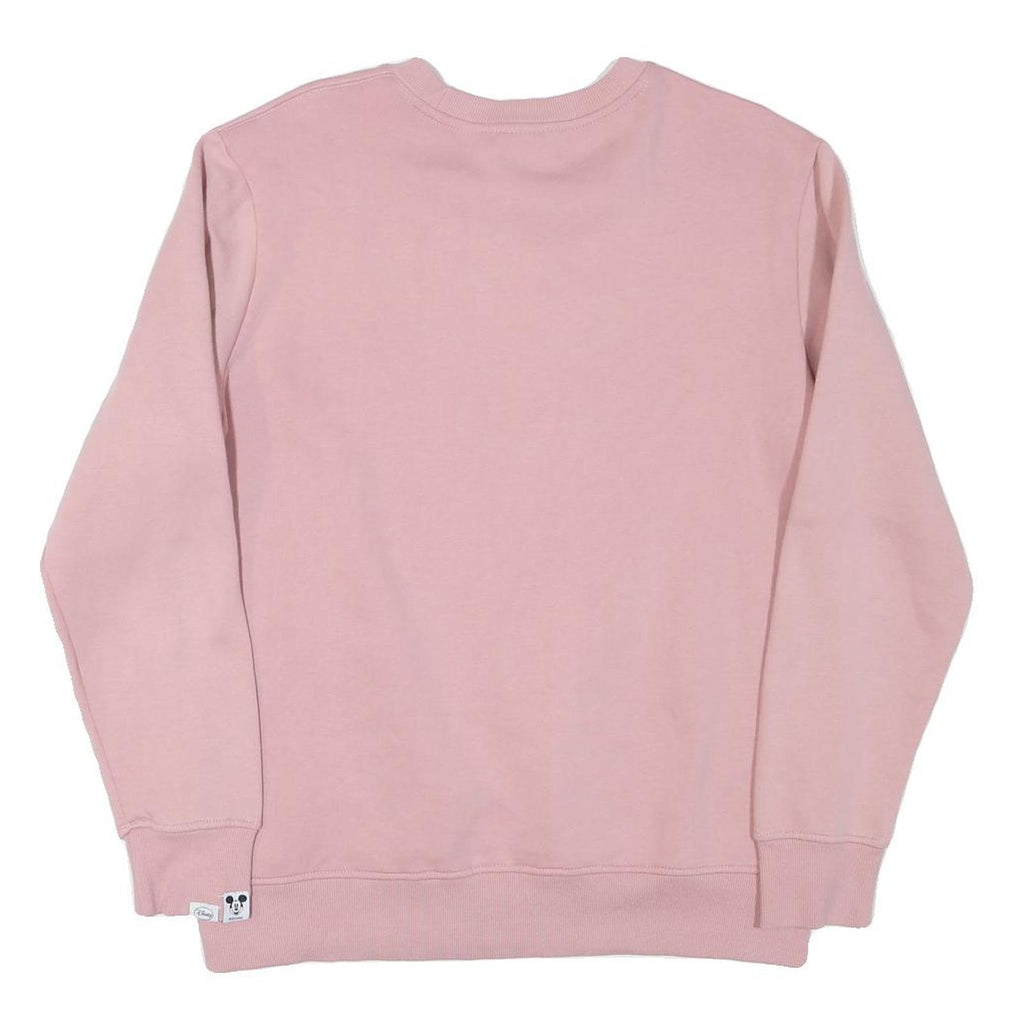 DISNEY Mens Pink Goofy Character Crew Neck L Cotton Blend Sweatshirt