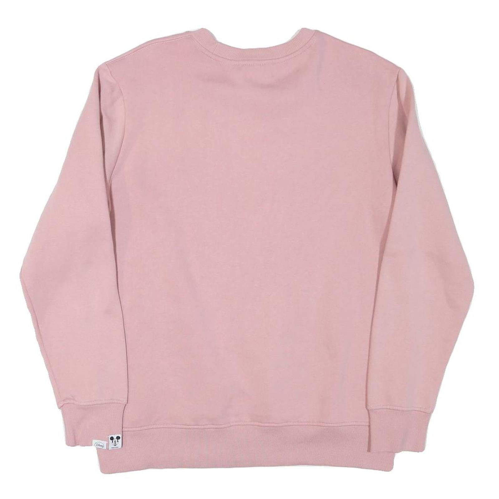 DISNEY Mens Pink Goofy Character Crew Neck L Cotton Blend Sweatshirt