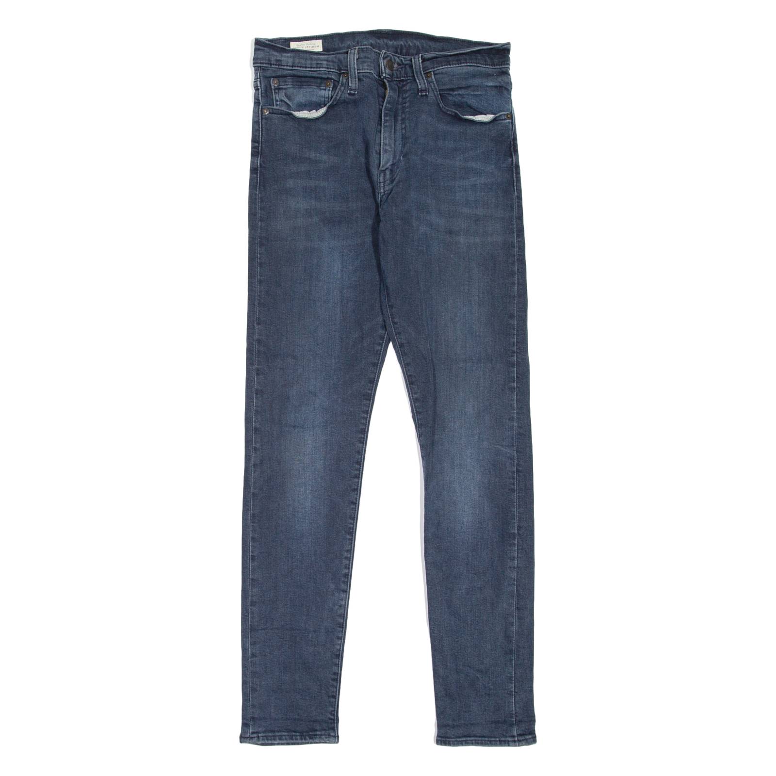 LEVI'S 512 BIG E Jeans Mens Blue Slim Tapered Stone Wash W28 L32