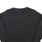 ADIDAS Womens Black Cotton Blend Crew Neck Sweatshirt XS Logo Print