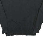 ADIDAS Womens Black Cotton Blend Crew Neck Sweatshirt XS Logo Print