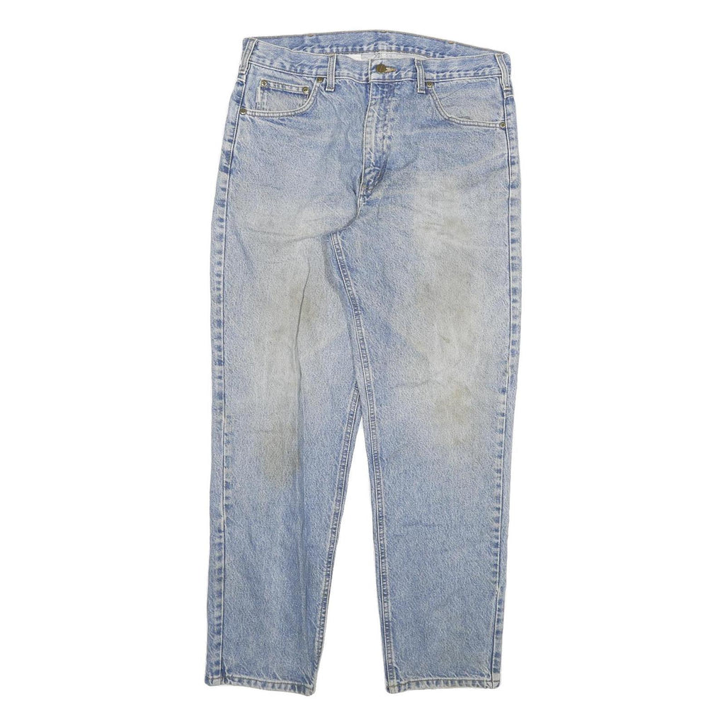 CARHARTT Mens Jeans Blue Relaxed Straight Denim Light W34 L31 Workwear