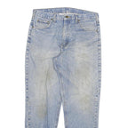 CARHARTT Mens Jeans Blue Relaxed Straight Denim Light W34 L31 Workwear