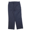 REED Mens Cotton Blend Navy Regular Straight Trousers W32 L27 Classic Zip