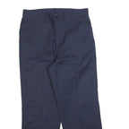 REED Mens Cotton Blend Navy Regular Straight Trousers W32 L27 Classic Zip
