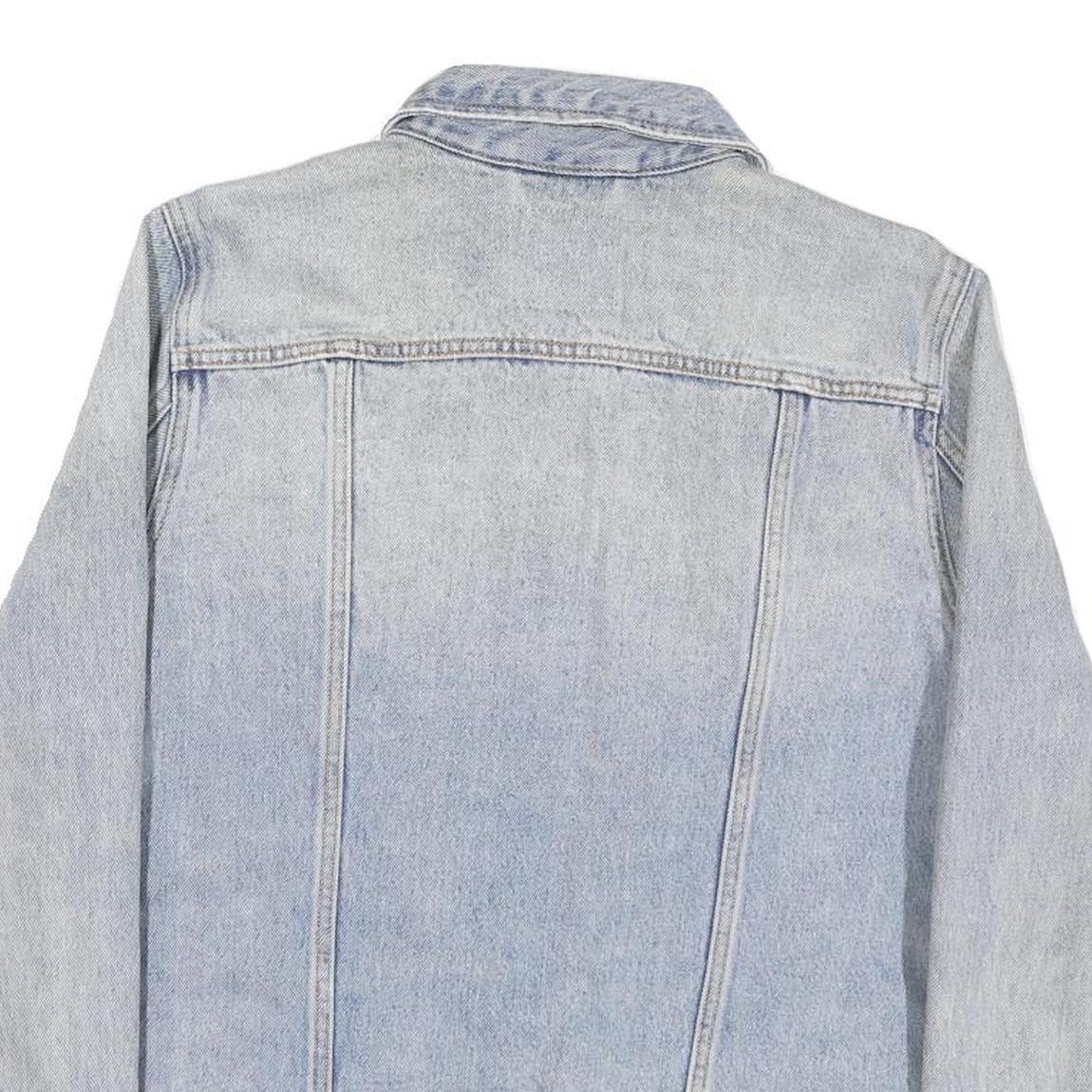 LEVI'S Womens Blue Denim Jacket L Cotton Blend Button Closure Classic Fit