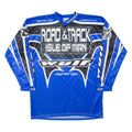 WULFSPORT Mens Jersey Blue Long Sleeve V-Neck M