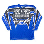 WULFSPORT Mens Jersey Blue Long Sleeve V-Neck M
