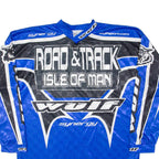 WULFSPORT Mens Jersey Blue Long Sleeve V-Neck M
