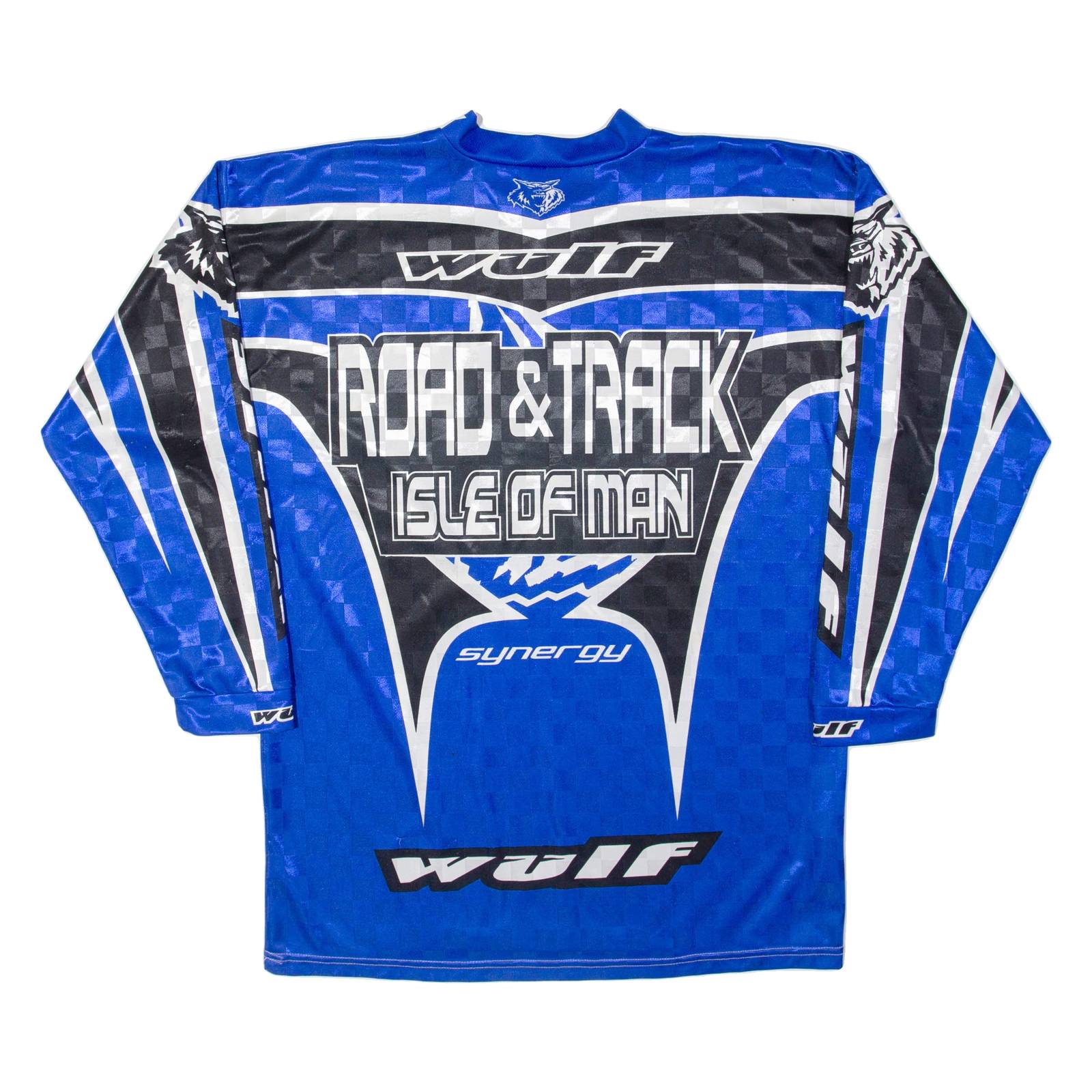 WULFSPORT Mens Jersey Blue Long Sleeve V-Neck M