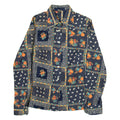 MODEL NICOLE Womens Shirt Blue Floral Long Sleeve S