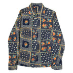 MODEL NICOLE Womens Shirt Blue Floral Long Sleeve S