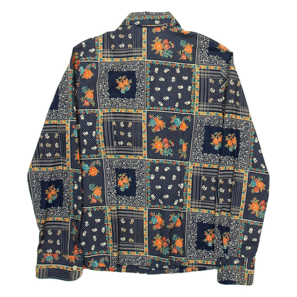 MODEL NICOLE Womens Shirt Blue Floral Long Sleeve S