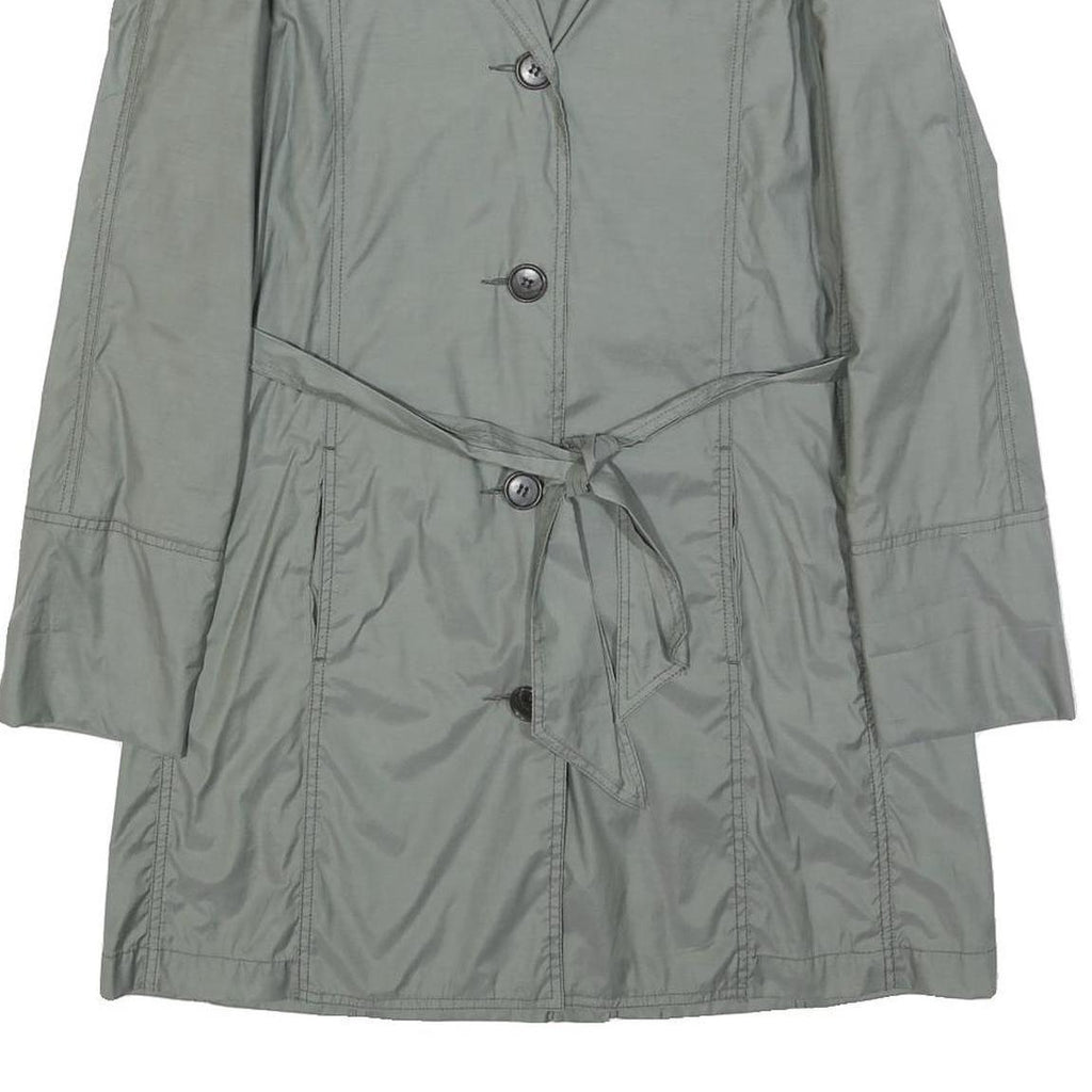 ARMANI JEANS Womens Grey Cotton Blend Button Jacket S Plain Lightweight Stylish