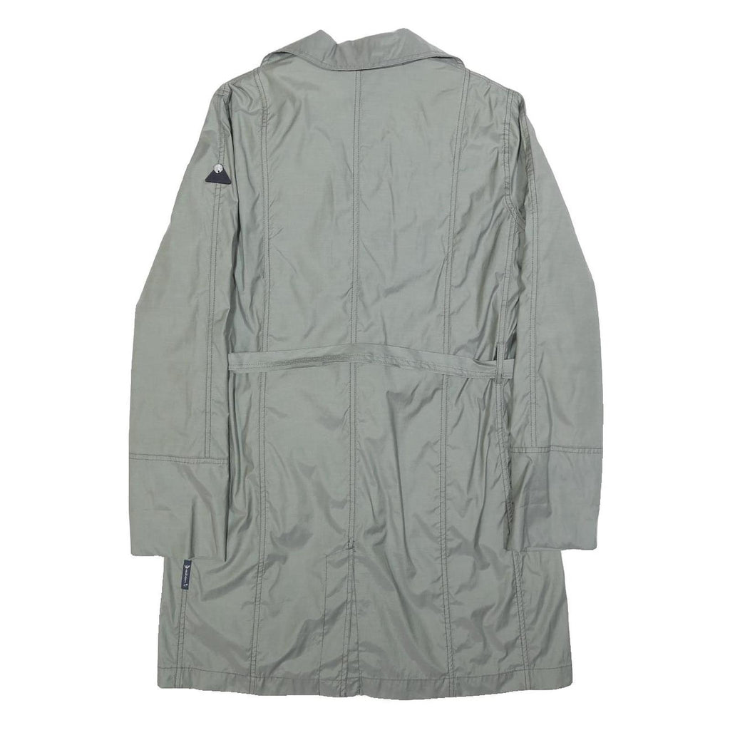 ARMANI JEANS Womens Grey Cotton Blend Button Jacket S Plain Lightweight Stylish