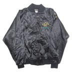 AUBURN Mens Varsity Jacket Black Nylon USA M