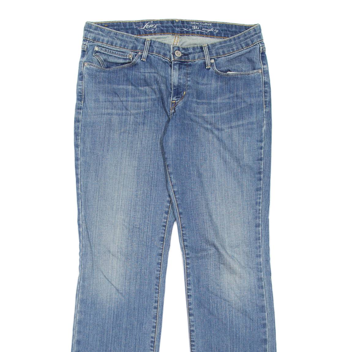 LEVI'S Womens Jeans Blue Regular Straight Stone Wash W30 L32