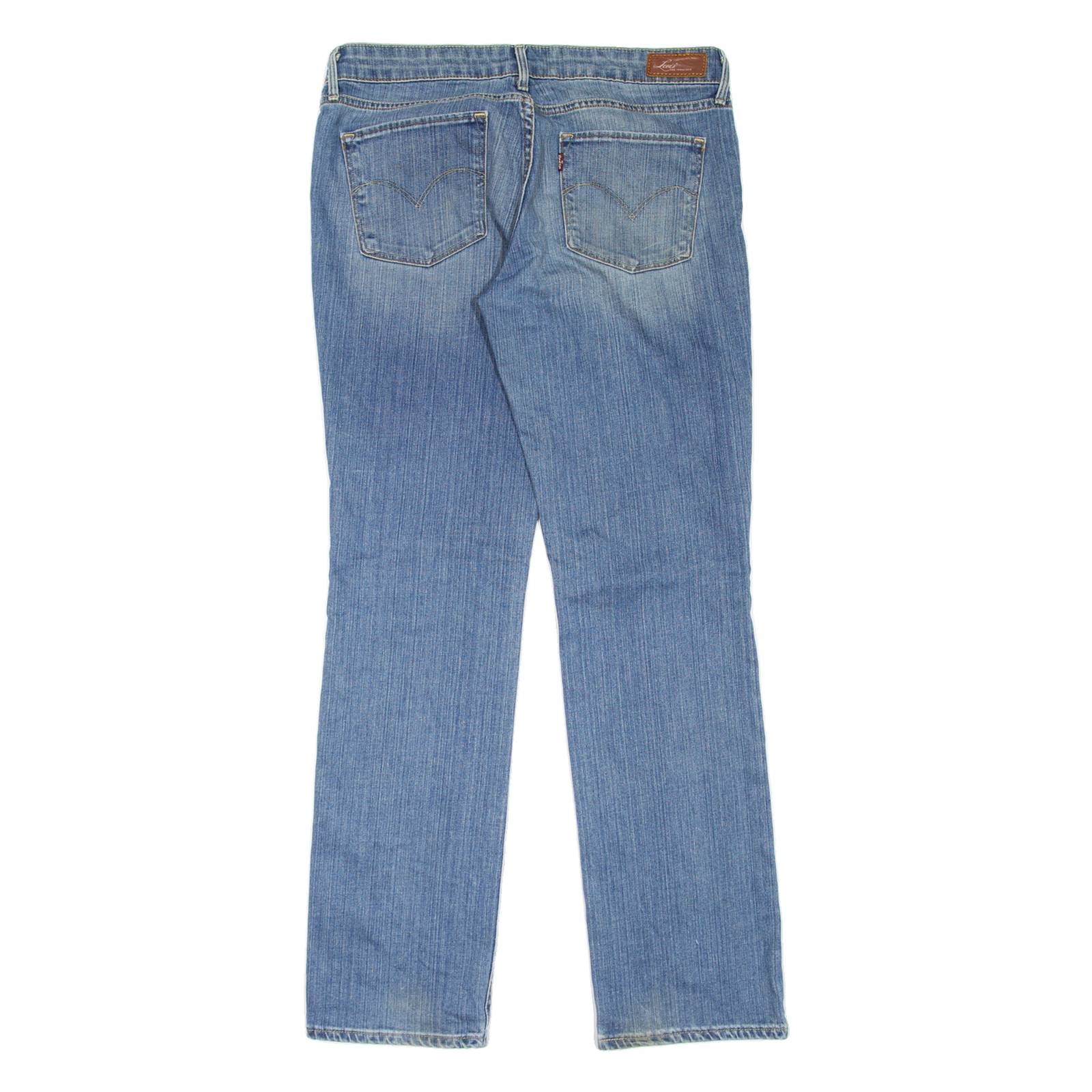 LEVI'S Womens Jeans Blue Regular Straight Stone Wash W30 L32