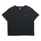POLO RALPH LAUREN Womens Black V-Neck T-Shirt L Cotton Classic Casual