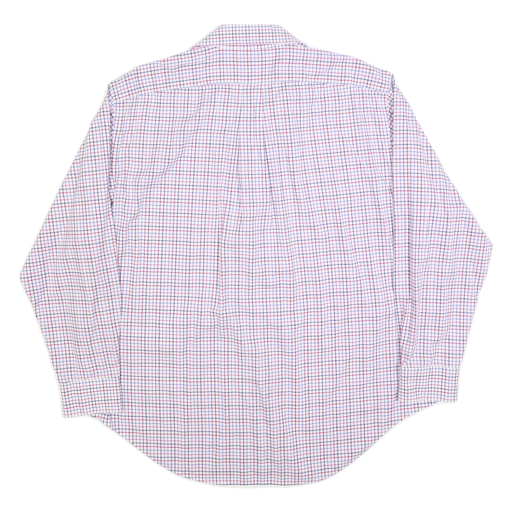LAUREN RALPH LAUREN Mens White Red Blue Check Shirt XL Classic Fit Cotton Blend