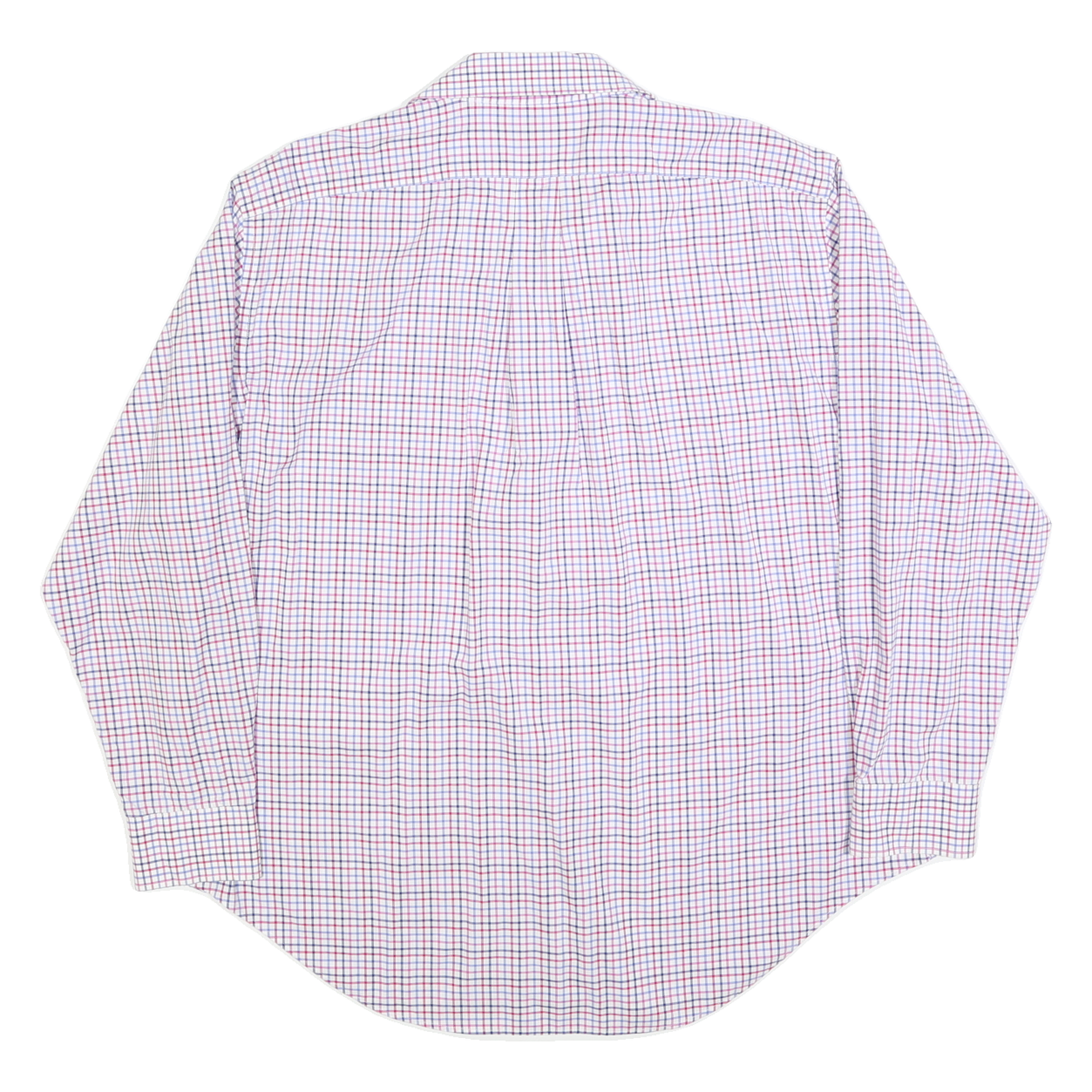 LAUREN RALPH LAUREN Mens White Red Blue Check Shirt XL Classic Fit Cotton Blend