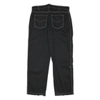 CHAMPION Mens Jeans Black Regular Straight Denim W35 L29 Workwear Design
