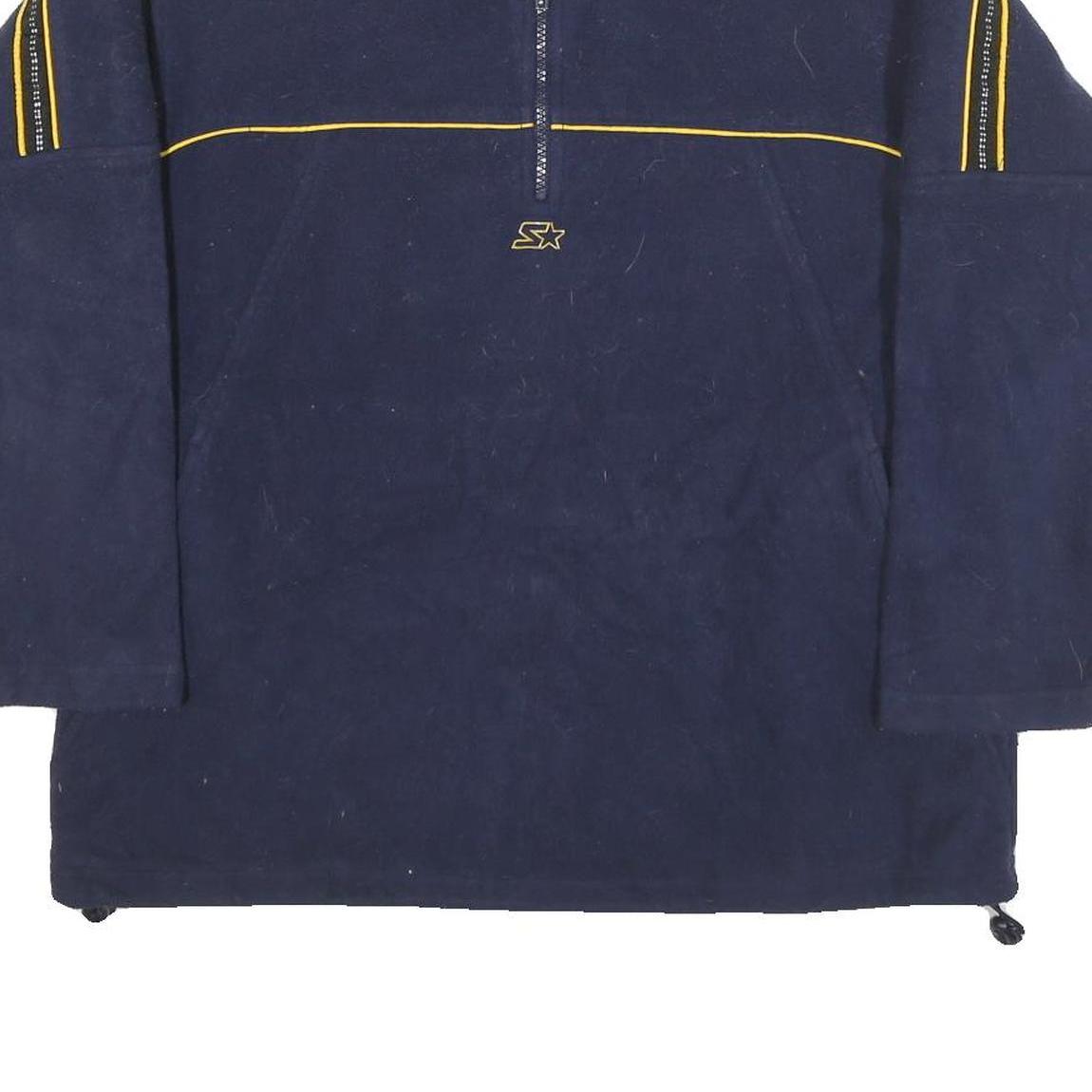 STARTER Womens Navy Blue Patterned Crew Neck Basic Knit L Jumper Polyester Blend