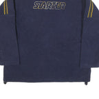 STARTER Womens Navy Blue Patterned Crew Neck Basic Knit L Jumper Polyester Blend