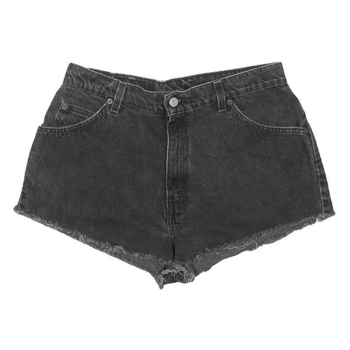 LEVI'S Womens Shorts Black Denim Cut-Off M W30 Casual Summer Fashion