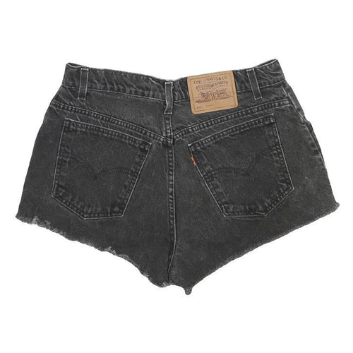 LEVI'S Womens Shorts Black Denim Cut-Off M W30 Casual Summer Fashion