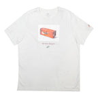 NIKE Mens White Graphic T-Shirt XL Short Sleeve Crew Neck Casual Fashion