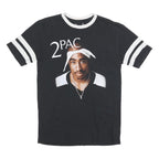 BRAVADO Mens Black And White 2Pac Graphic T-Shirt S Short Sleeve Crew Neck Retro